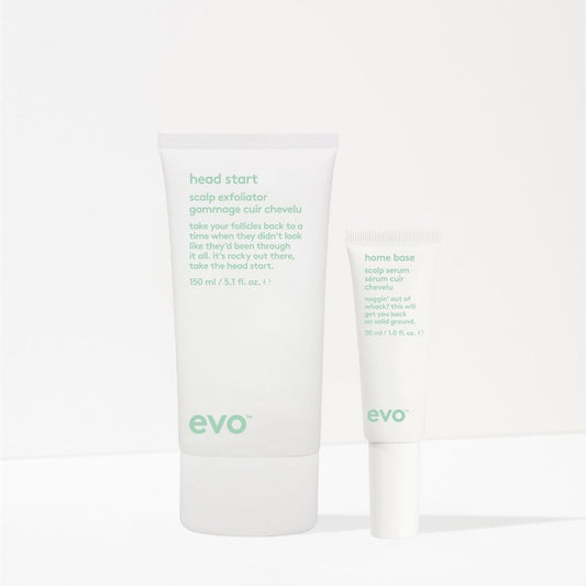 scalp exfoliate + soothe routine