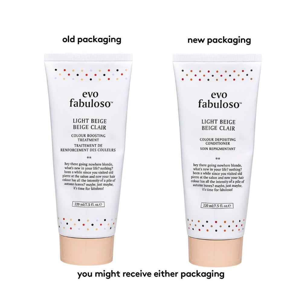 evo fabuloso light beige colour depositing conditioner - 220ml