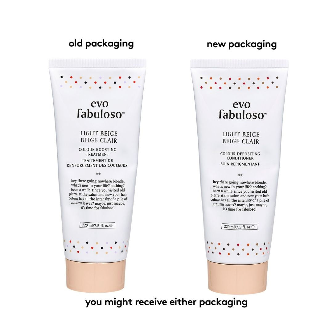 evo fabuloso light beige colour depositing conditioner - 220ml